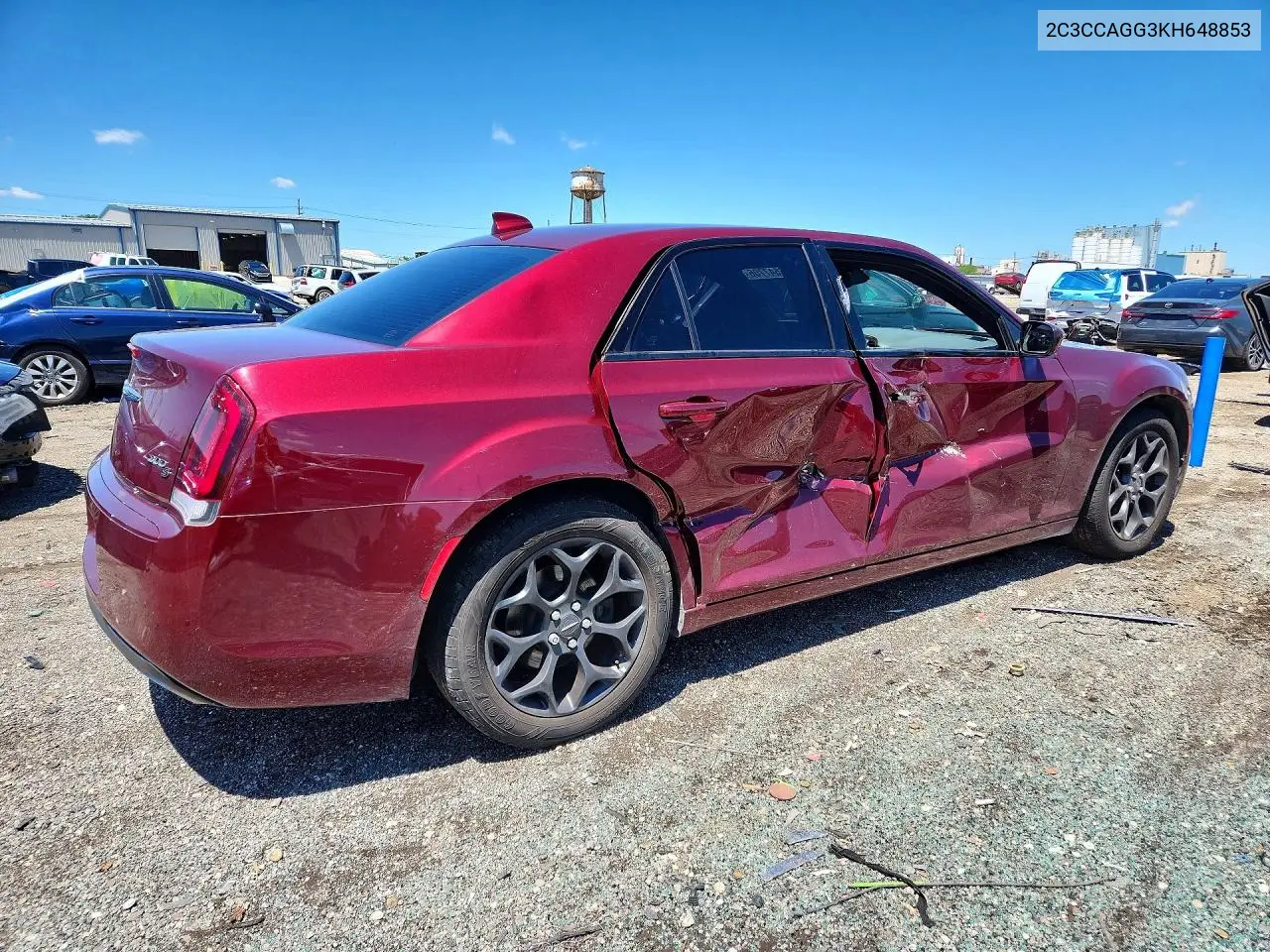 2019 Chrysler 300 S VIN: 2C3CCAGG3KH648853 Lot: 56547706
