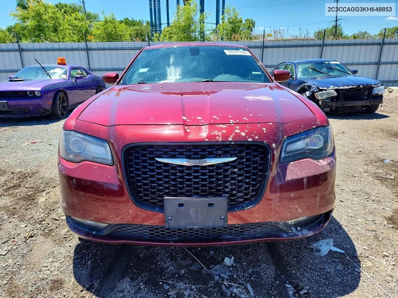 2019 Chrysler 300 S VIN: 2C3CCAGG3KH648853 Lot: 56547706