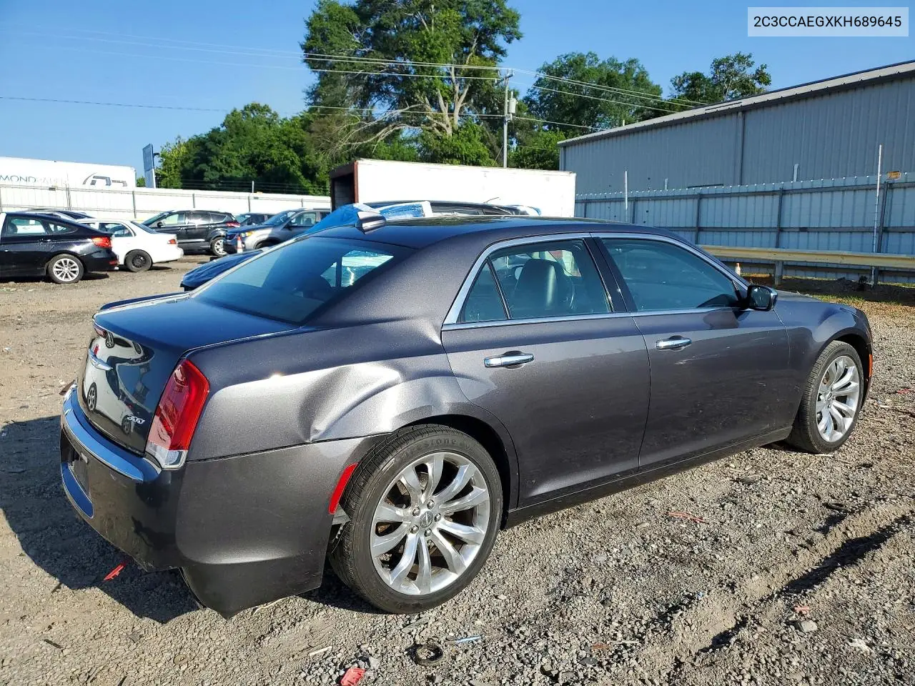 2019 Chrysler 300 Limited VIN: 2C3CCAEGXKH689645 Lot: 59284736