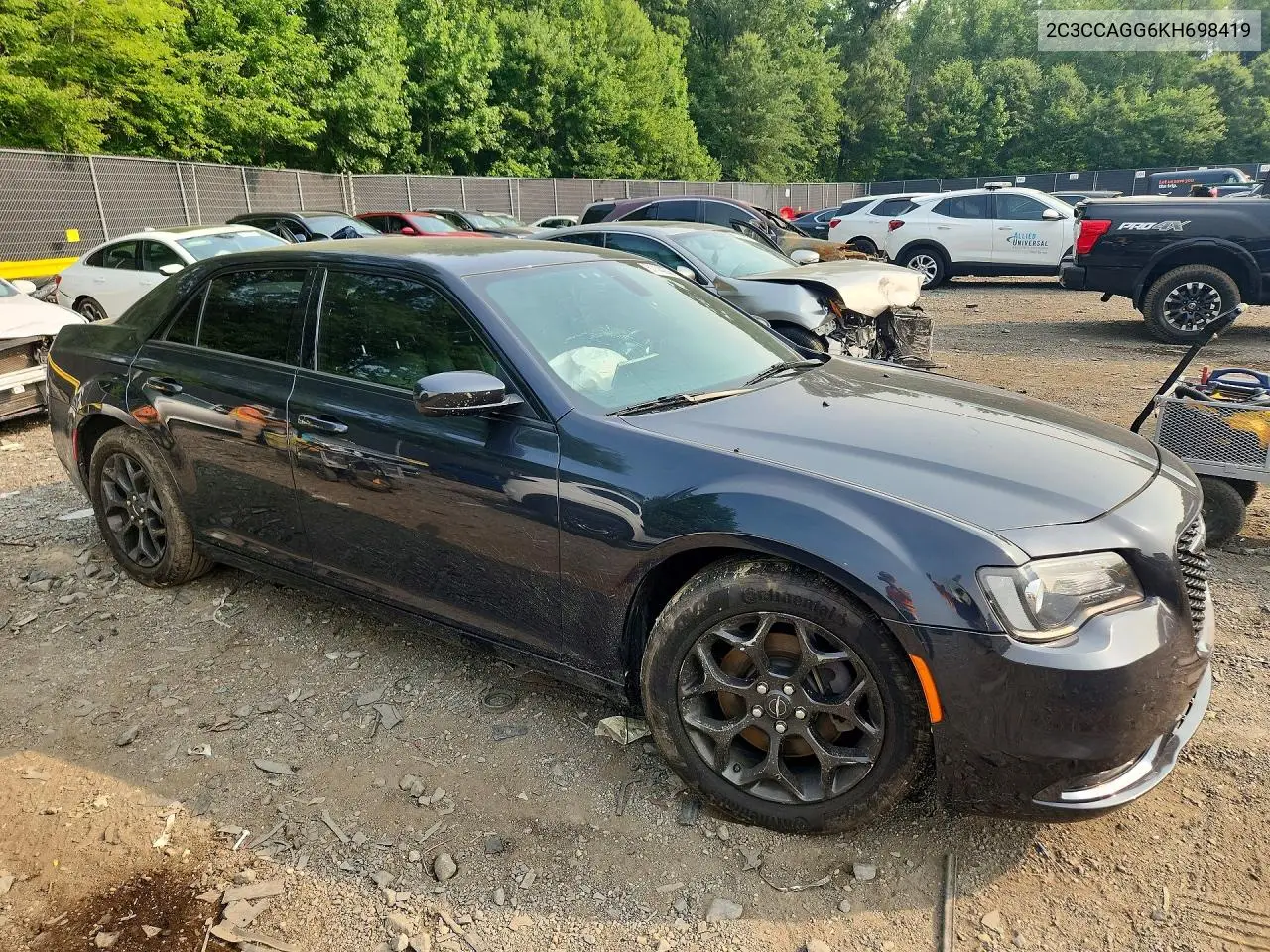 2019 Chrysler 300 S VIN: 2C3CCAGG6KH698419 Lot: 61144236