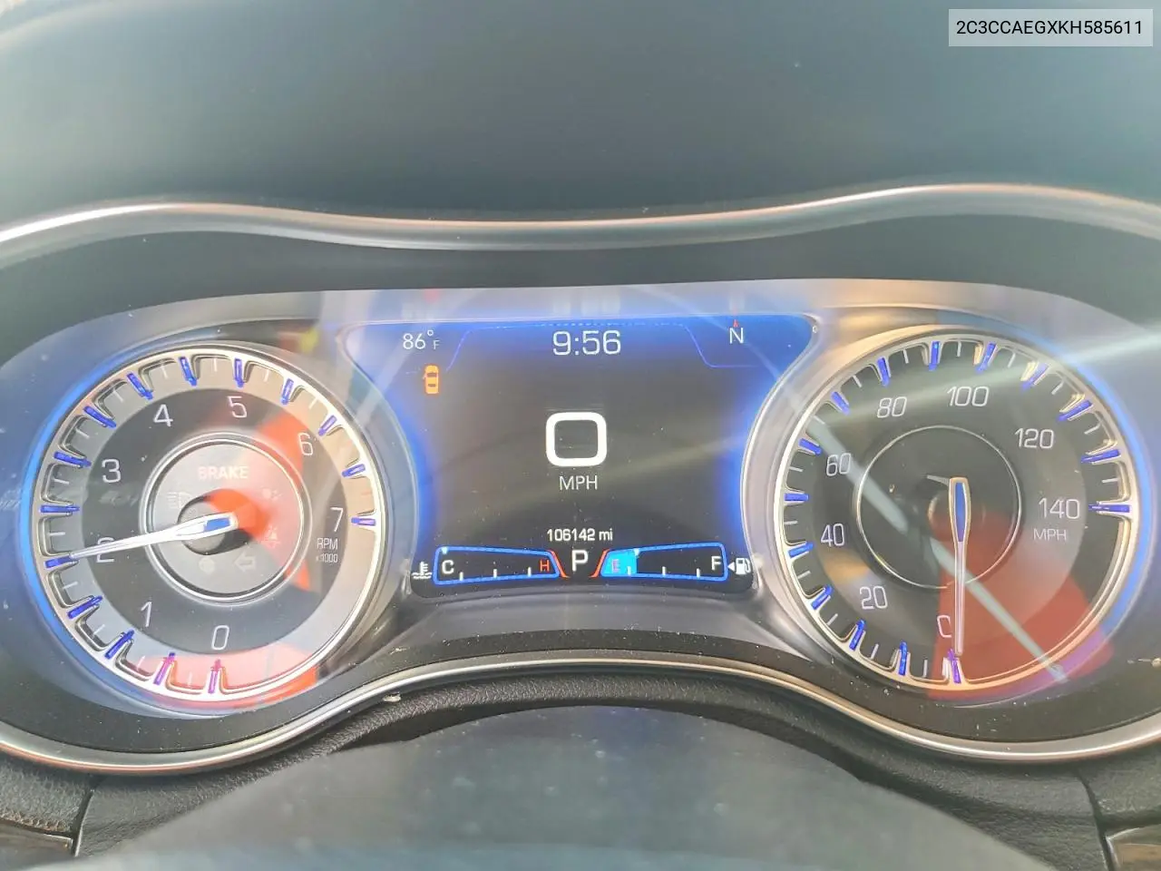 2019 Chrysler 300 Limited VIN: 2C3CCAEGXKH585611 Lot: 61394036