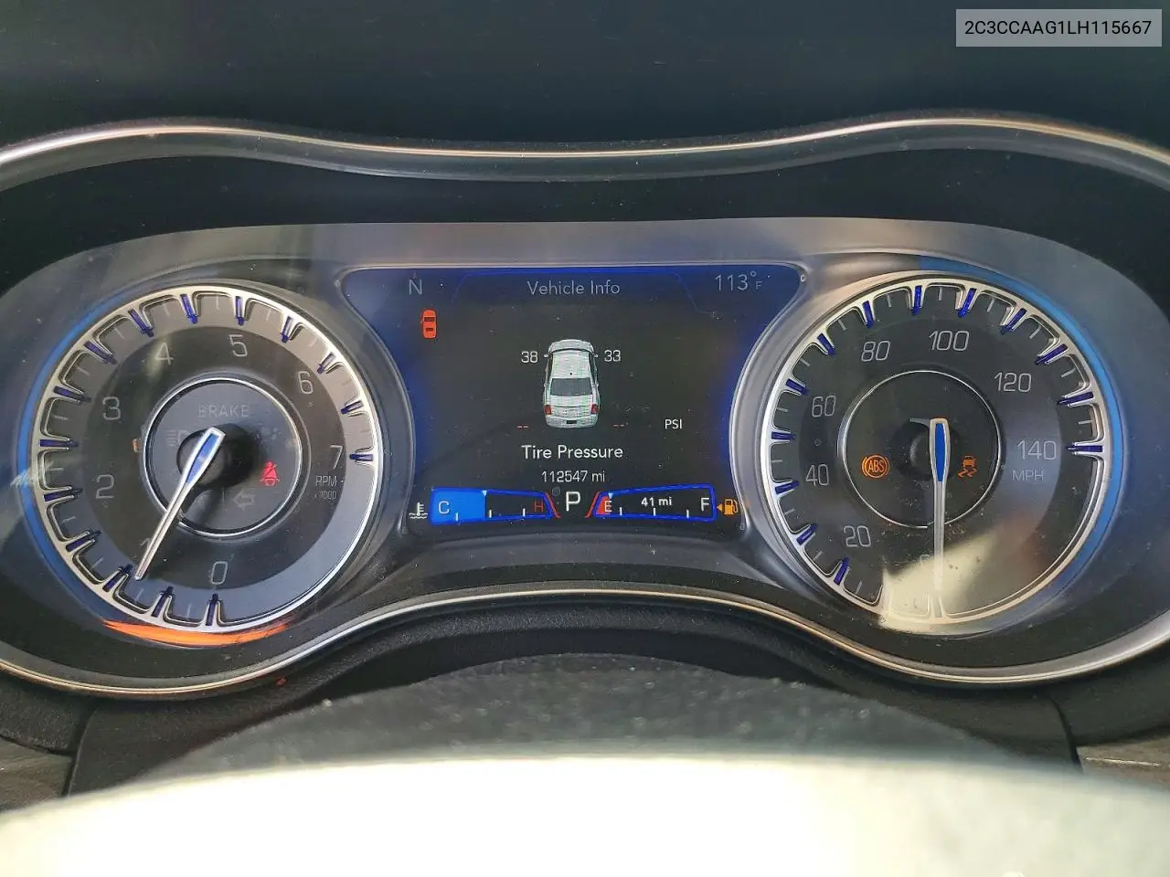 2020 Chrysler 300 Touring VIN: 2C3CCAAG1LH115667 Lot: 61779106