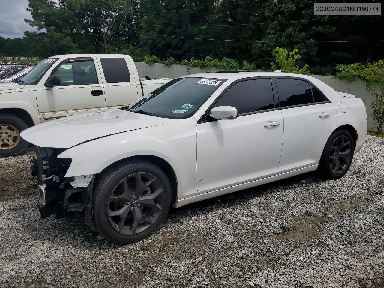 2022 Chrysler 300 S VIN: 2C3CCABG1NH190774 Lot: 58491956
