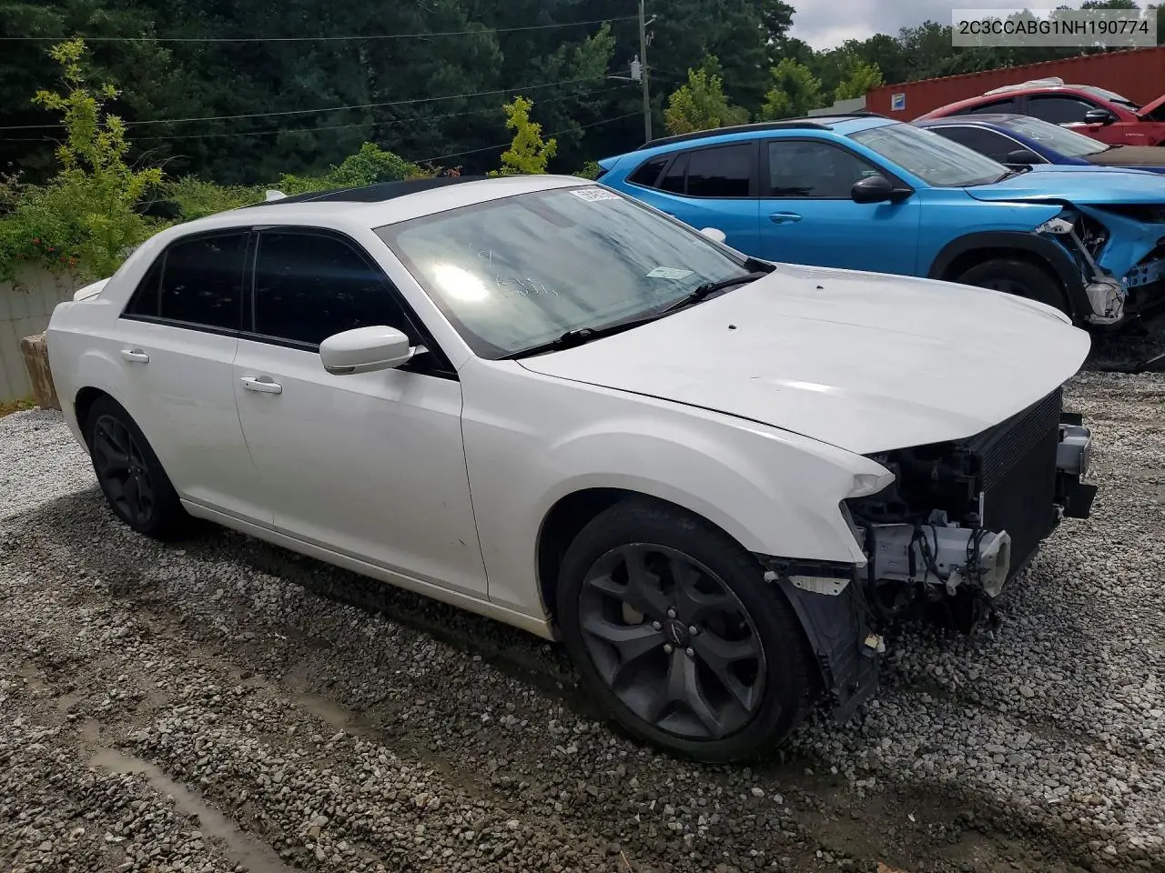 2022 Chrysler 300 S VIN: 2C3CCABG1NH190774 Lot: 58491956