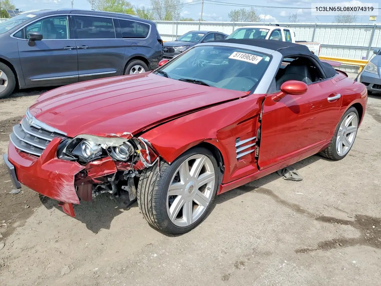 2008 Chrysler Crossfire Limited VIN: 1C3LN65L08X074319 Lot: 51189636