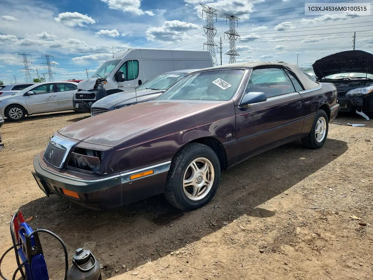 1991 Chrysler Lebaron VIN: 1C3XJ4536MG100515 Lot: 57186436