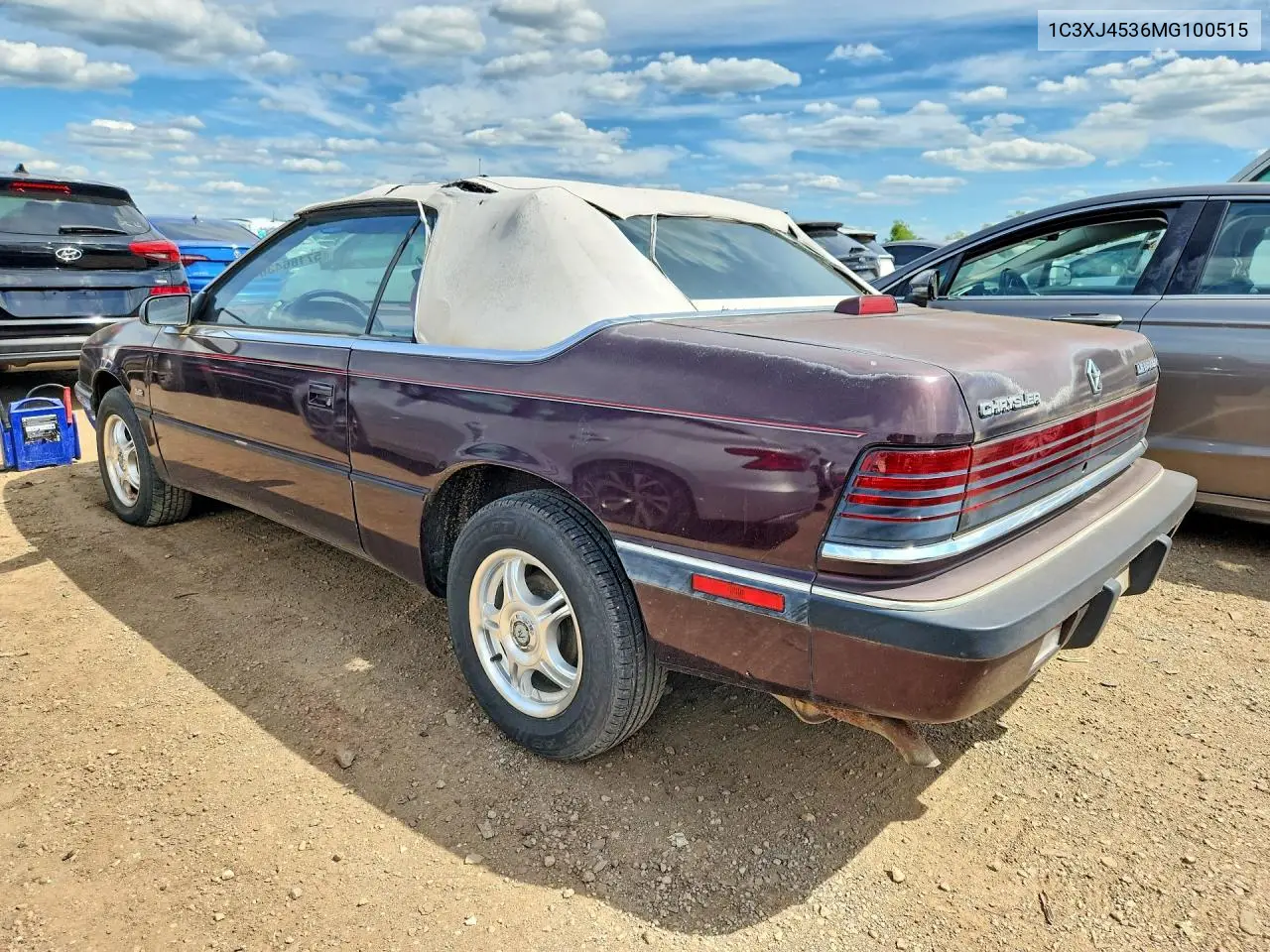 1991 Chrysler Lebaron VIN: 1C3XJ4536MG100515 Lot: 57186436