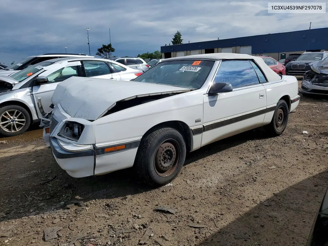 1992 Chrysler Lebaron VIN: 1C3XU4539NF297078 Lot: 57035226