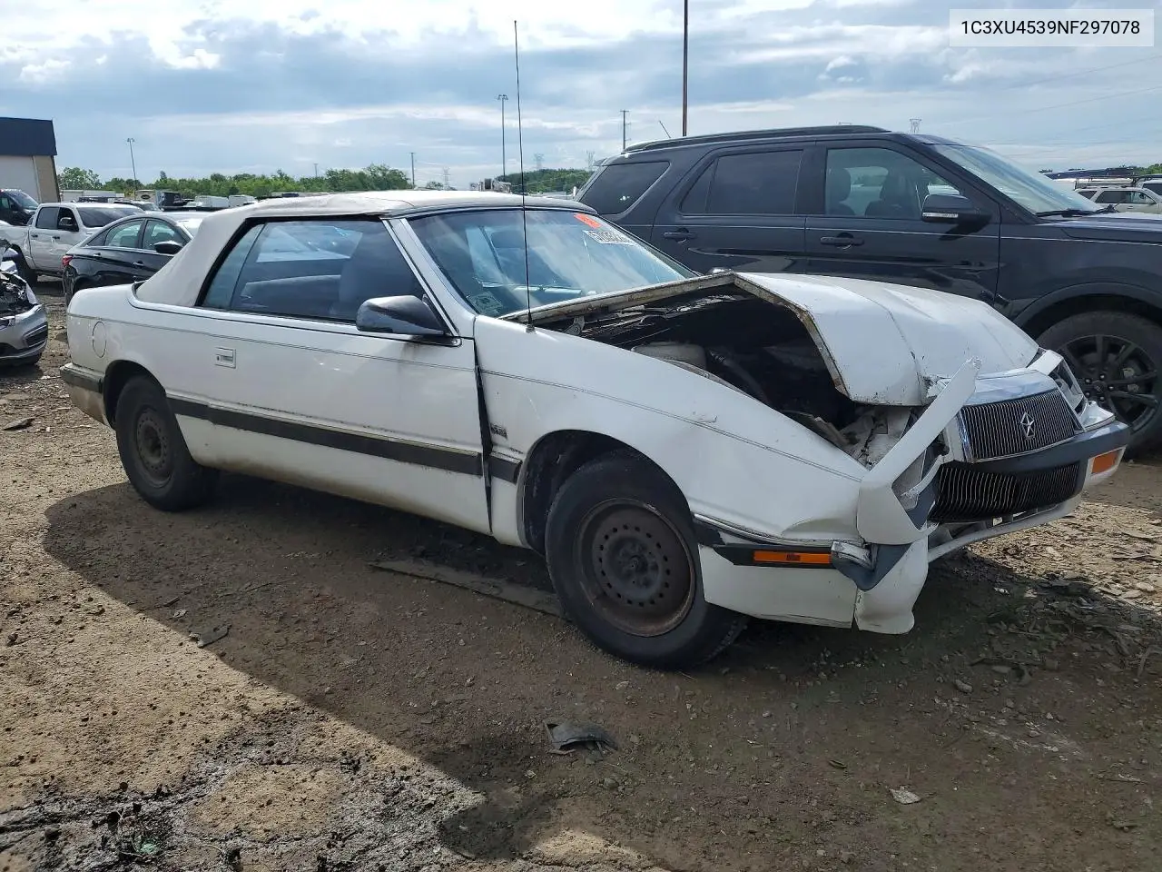 1992 Chrysler Lebaron VIN: 1C3XU4539NF297078 Lot: 57035226