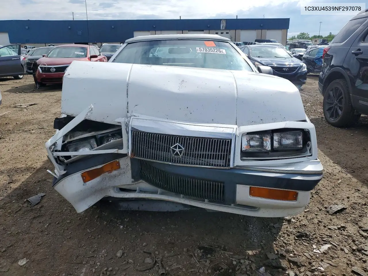 1992 Chrysler Lebaron VIN: 1C3XU4539NF297078 Lot: 57035226