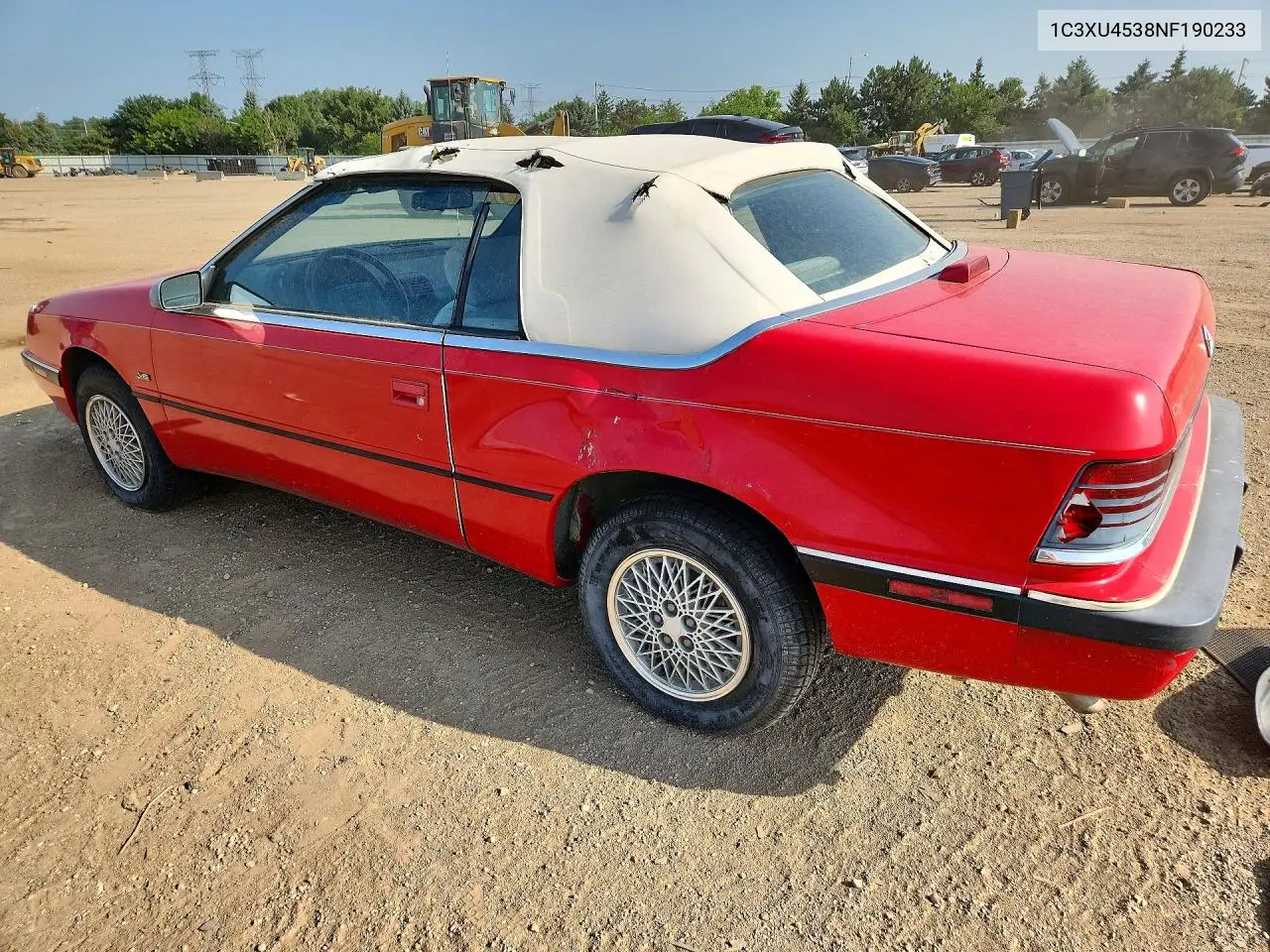 1992 Chrysler Lebaron VIN: 1C3XU4538NF190233 Lot: 60717076