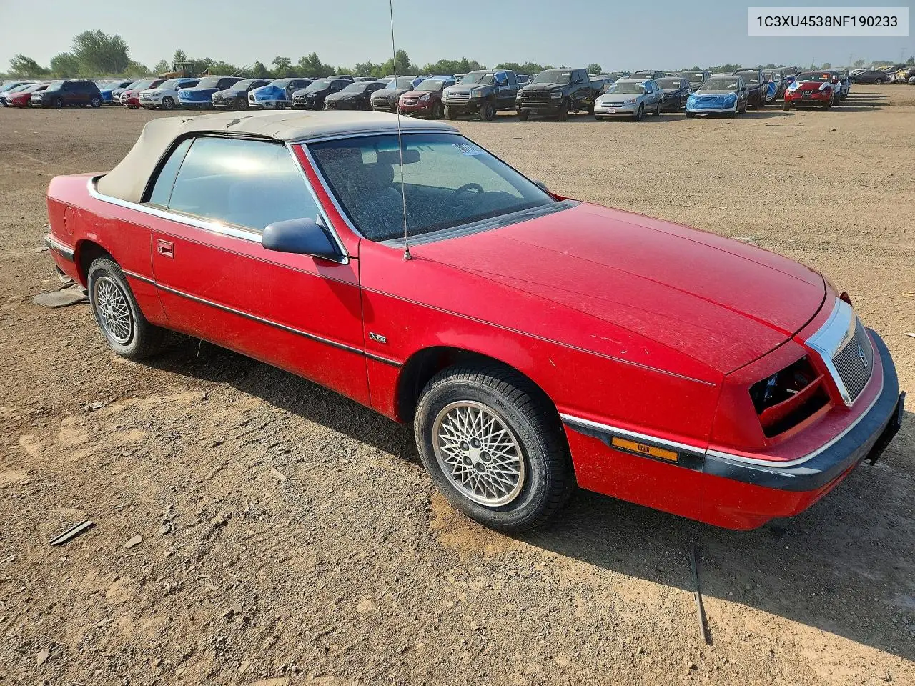 1992 Chrysler Lebaron VIN: 1C3XU4538NF190233 Lot: 60717076