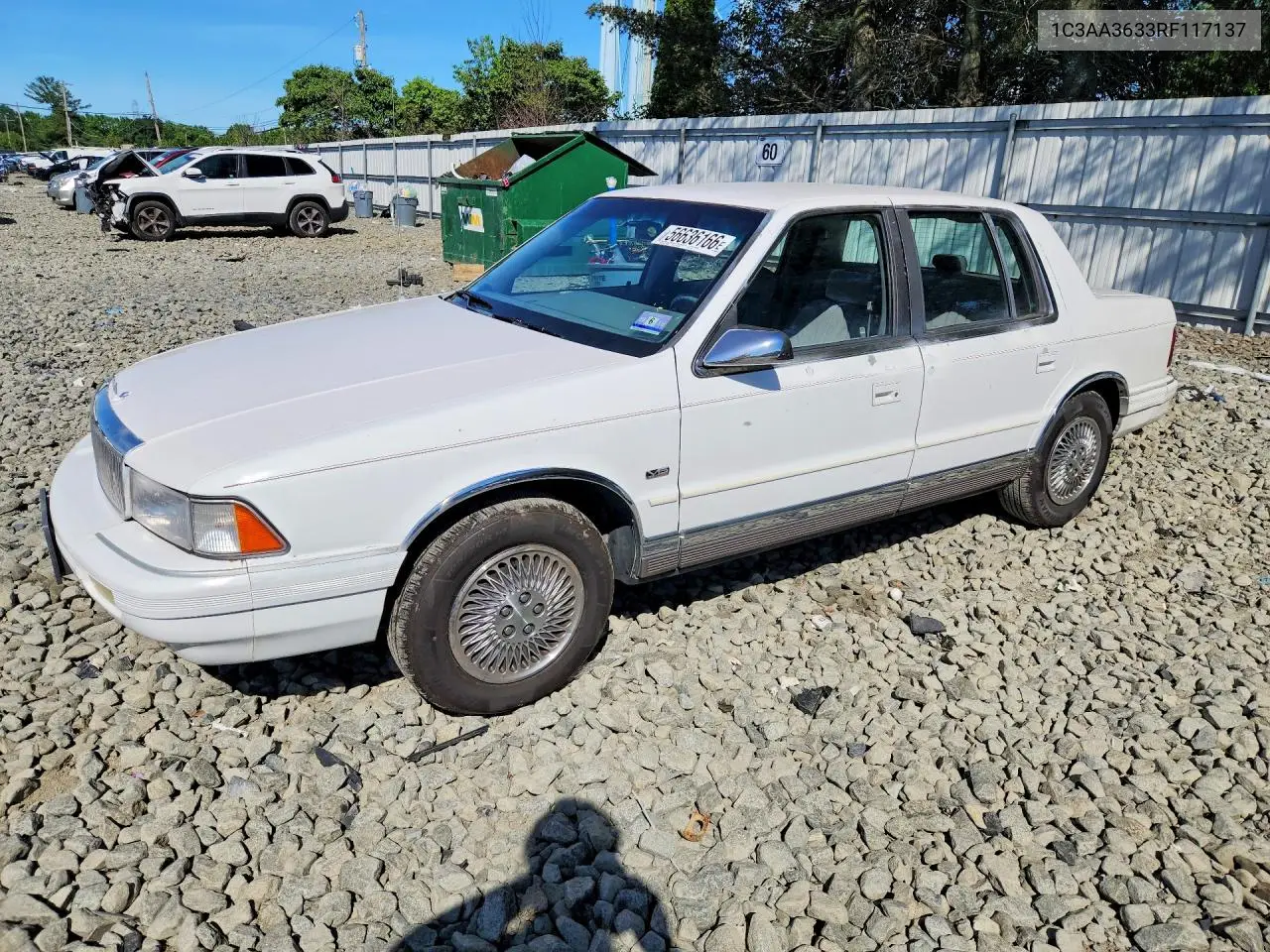 1994 Chrysler Lebaron Le A-Body VIN: 1C3AA3633RF117137 Lot: 56636166