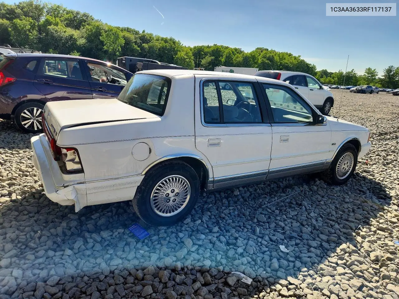 1994 Chrysler Lebaron Le A-Body VIN: 1C3AA3633RF117137 Lot: 56636166
