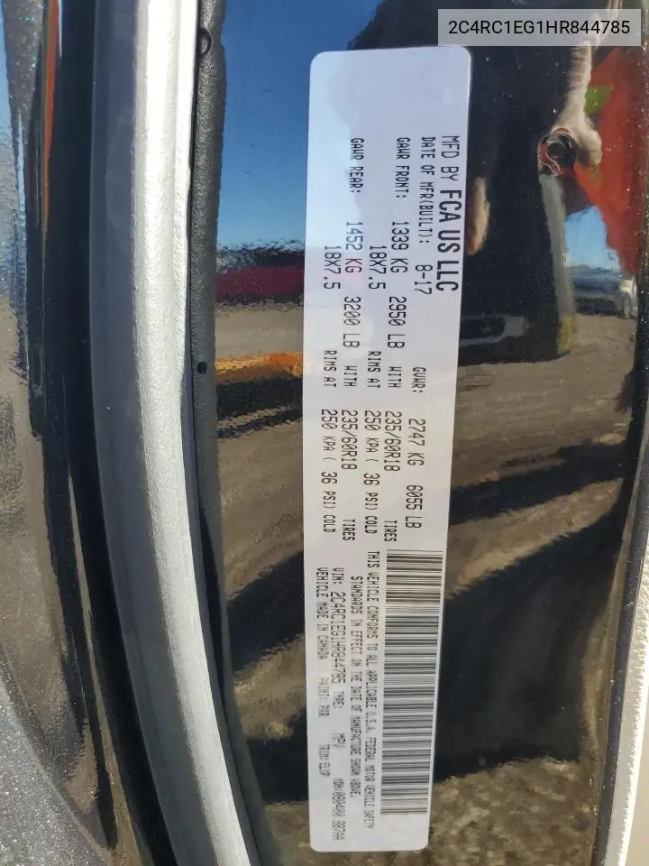 2C4RC1EG1HR844785 2017 Chrysler Pacifica Touring L Plus