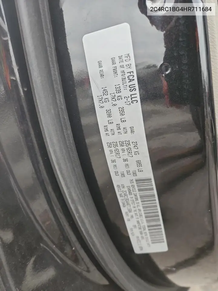 2C4RC1BG4HR711684 2017 Chrysler Pacifica Touring L