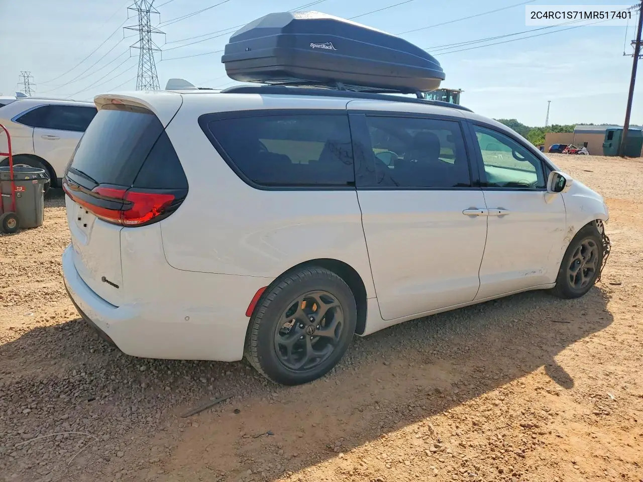 2021 Chrysler Pacifica Hybrid Limited VIN: 2C4RC1S71MR517401 Lot: 60380986