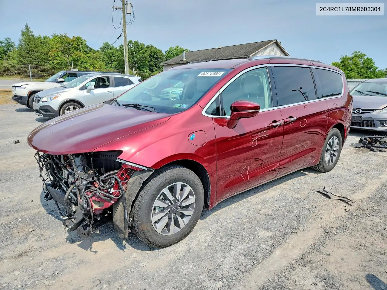 2021 Chrysler Pacifica Hybrid Touring L VIN: 2C4RC1L78MR603304 Lot: 60594086