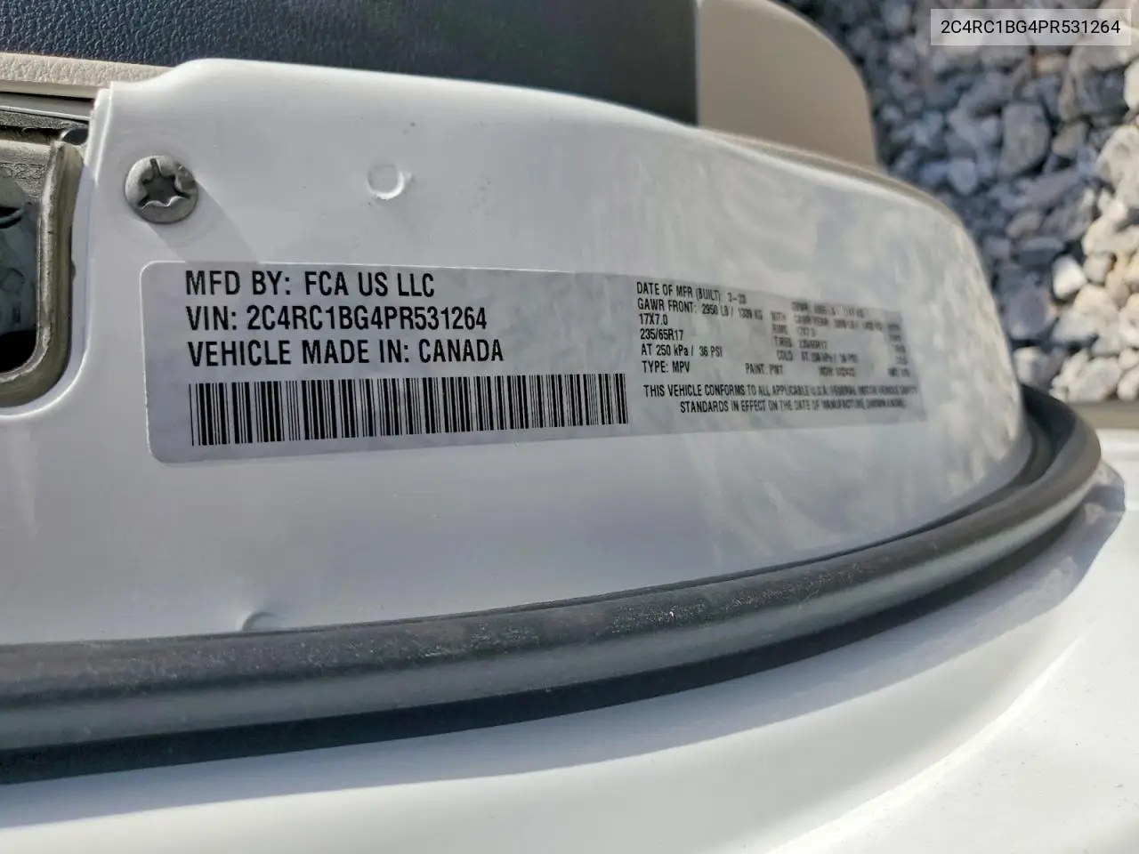 2023 Chrysler Pacifica Touring L VIN: 2C4RC1BG4PR531264 Lot: 61393276