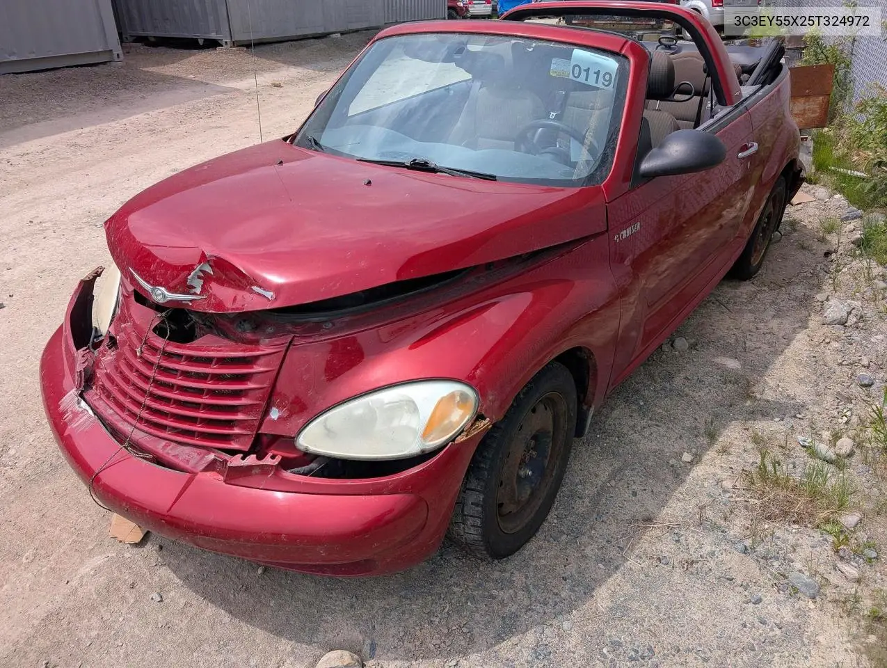 2005 Chrysler Pt Cruiser Touring VIN: 3C3EY55X25T324972 Lot: 59248726