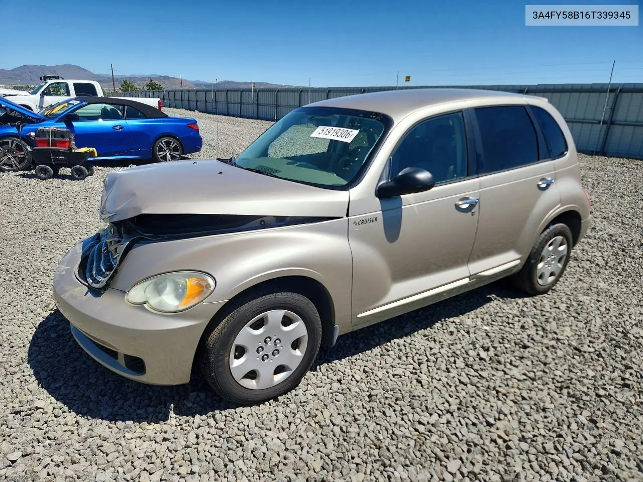2006 Chrysler Pt Cruiser Touring VIN: 3A4FY58B16T339345 Lot: 51919306