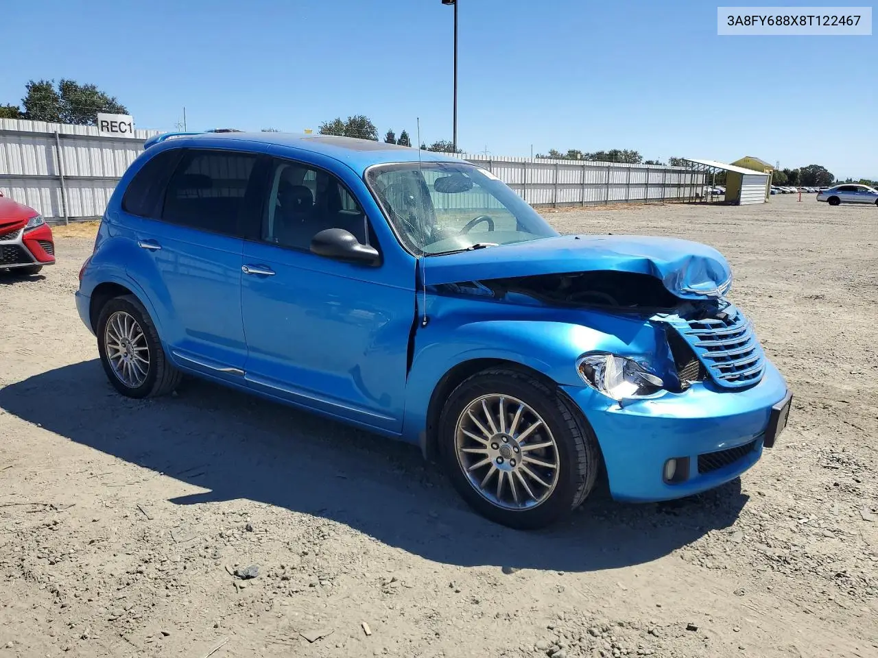 2008 Chrysler Pt Cruiser Limited VIN: 3A8FY688X8T122467 Lot: 61014866