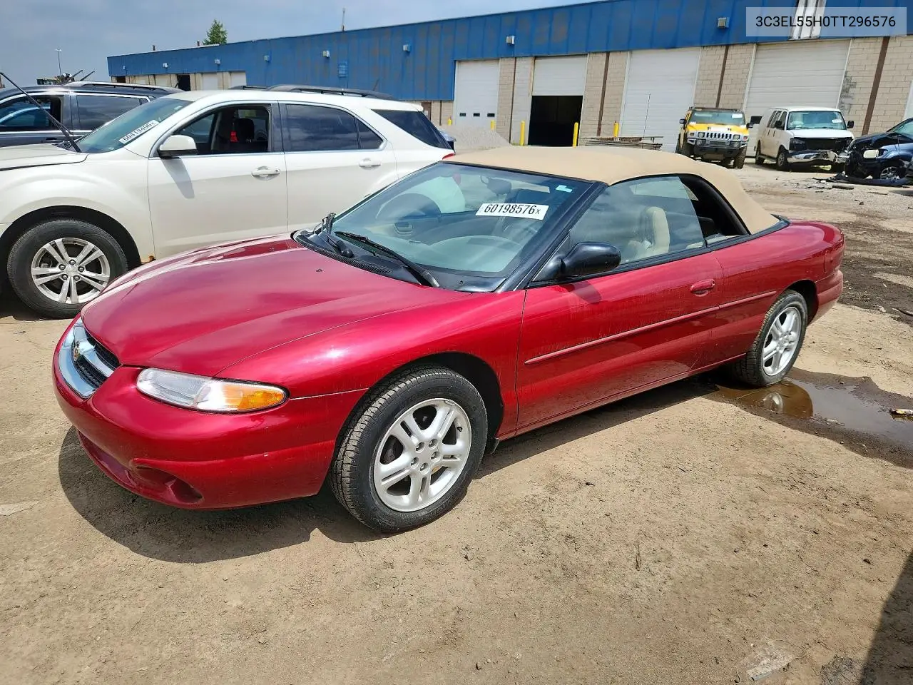1996 Chrysler Sebring Jxi VIN: 3C3EL55H0TT296576 Lot: 60198576