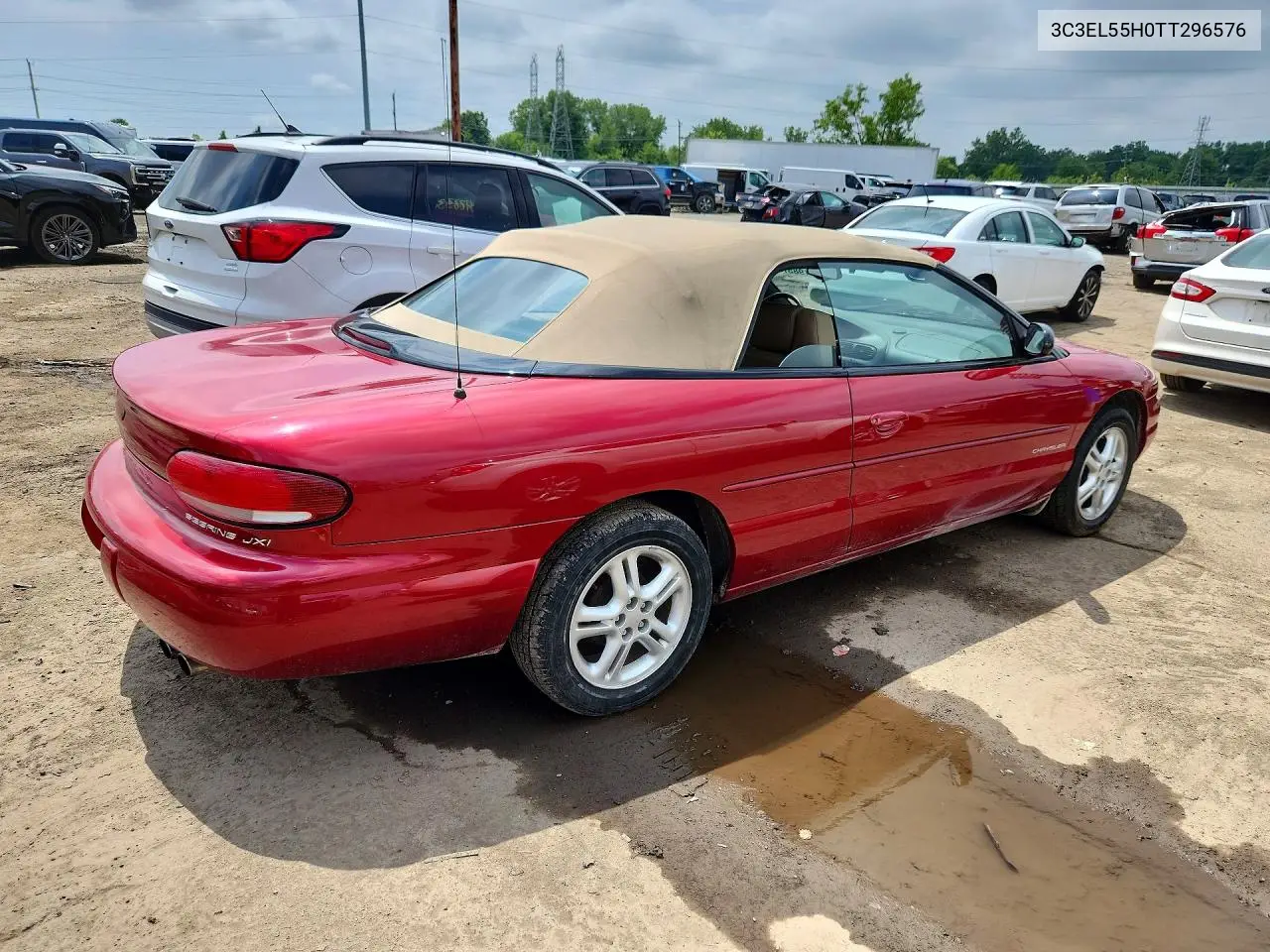 1996 Chrysler Sebring Jxi VIN: 3C3EL55H0TT296576 Lot: 60198576