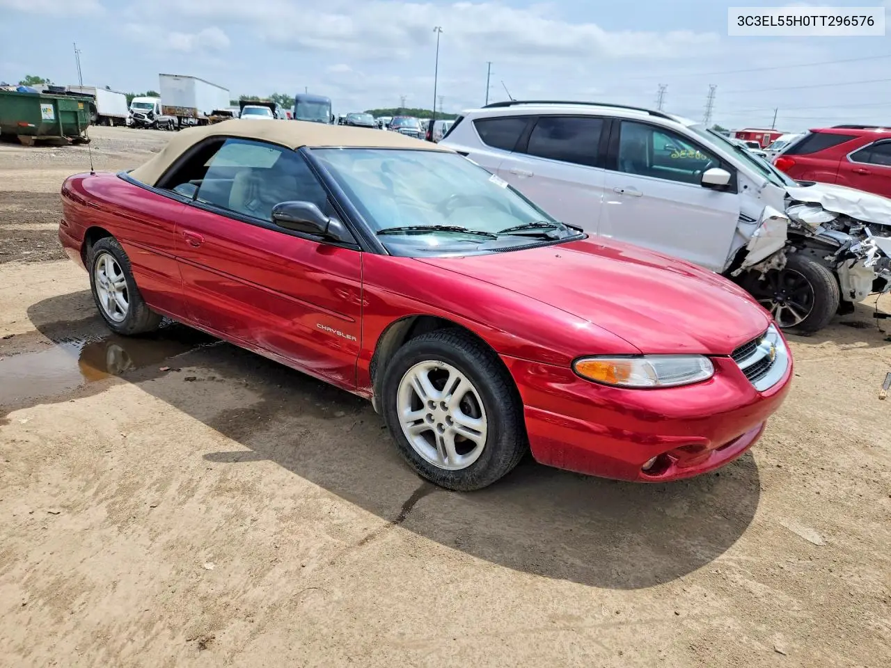 1996 Chrysler Sebring Jxi VIN: 3C3EL55H0TT296576 Lot: 60198576