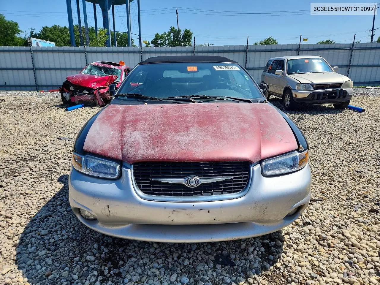 1998 Chrysler Sebring Jxi VIN: 3C3EL55H0WT319097 Lot: 59806896