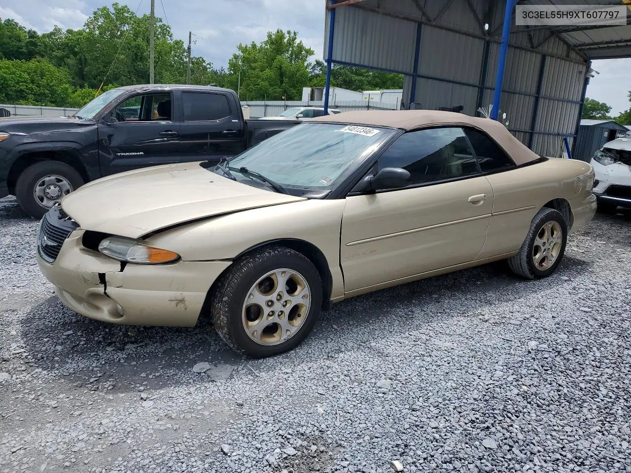 1999 Chrysler Sebring Jxi VIN: 3C3EL55H9XT607797 Lot: 54812346