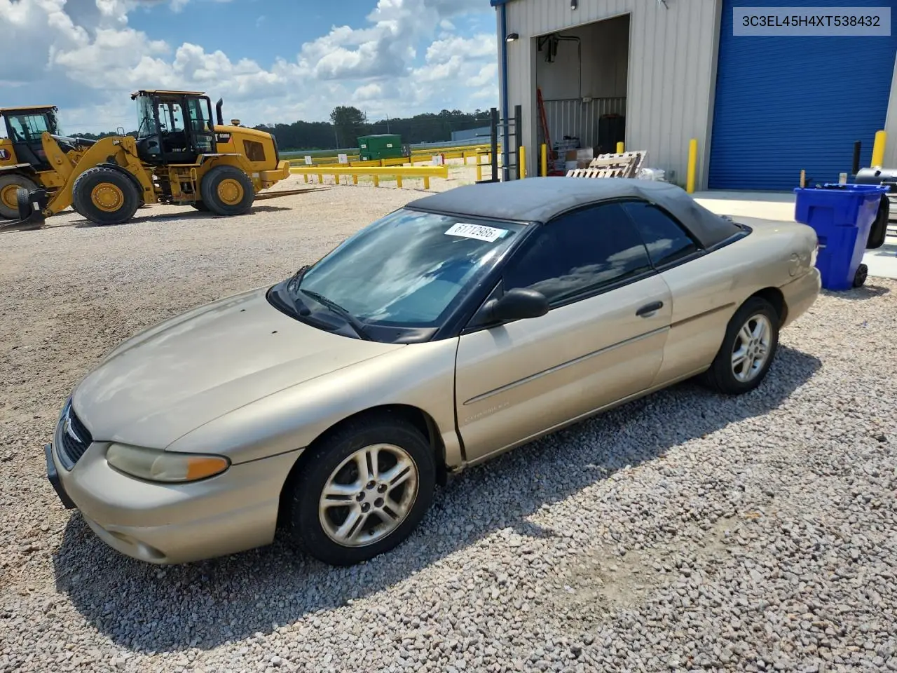 1999 Chrysler Sebring Jx VIN: 3C3EL45H4XT538432 Lot: 61712986