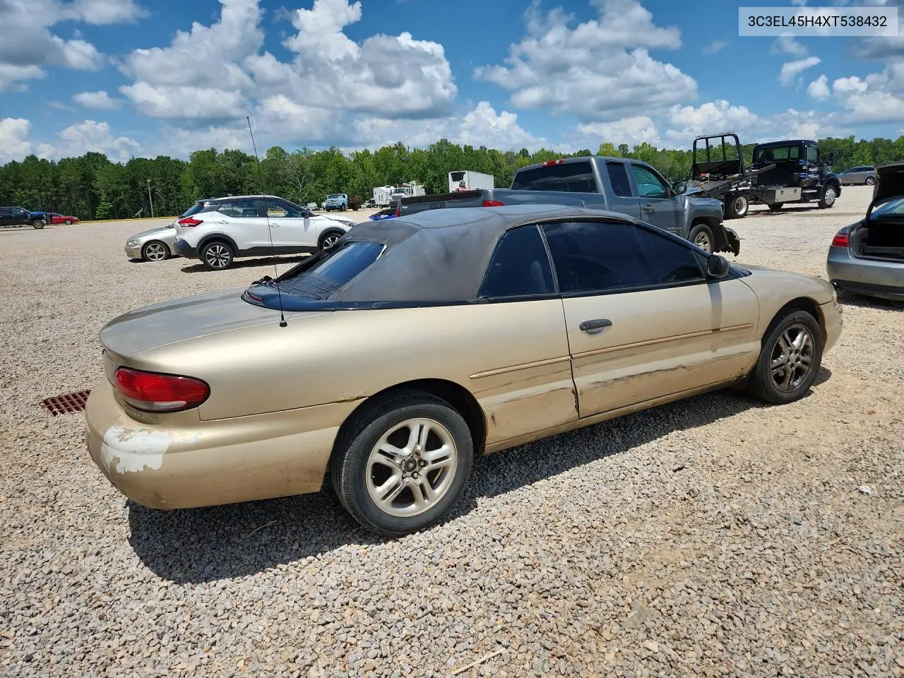 1999 Chrysler Sebring Jx VIN: 3C3EL45H4XT538432 Lot: 61712986