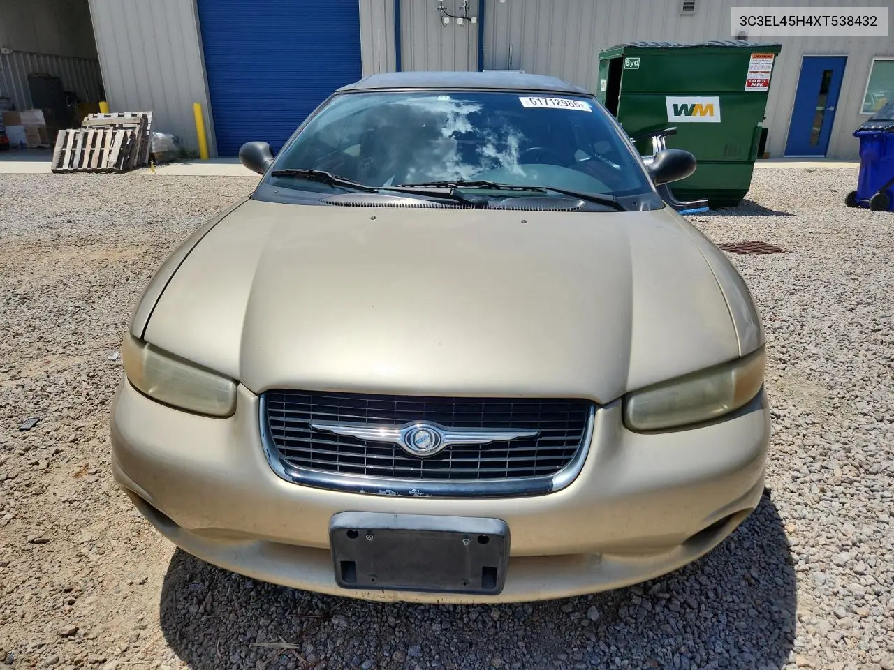 1999 Chrysler Sebring Jx VIN: 3C3EL45H4XT538432 Lot: 61712986
