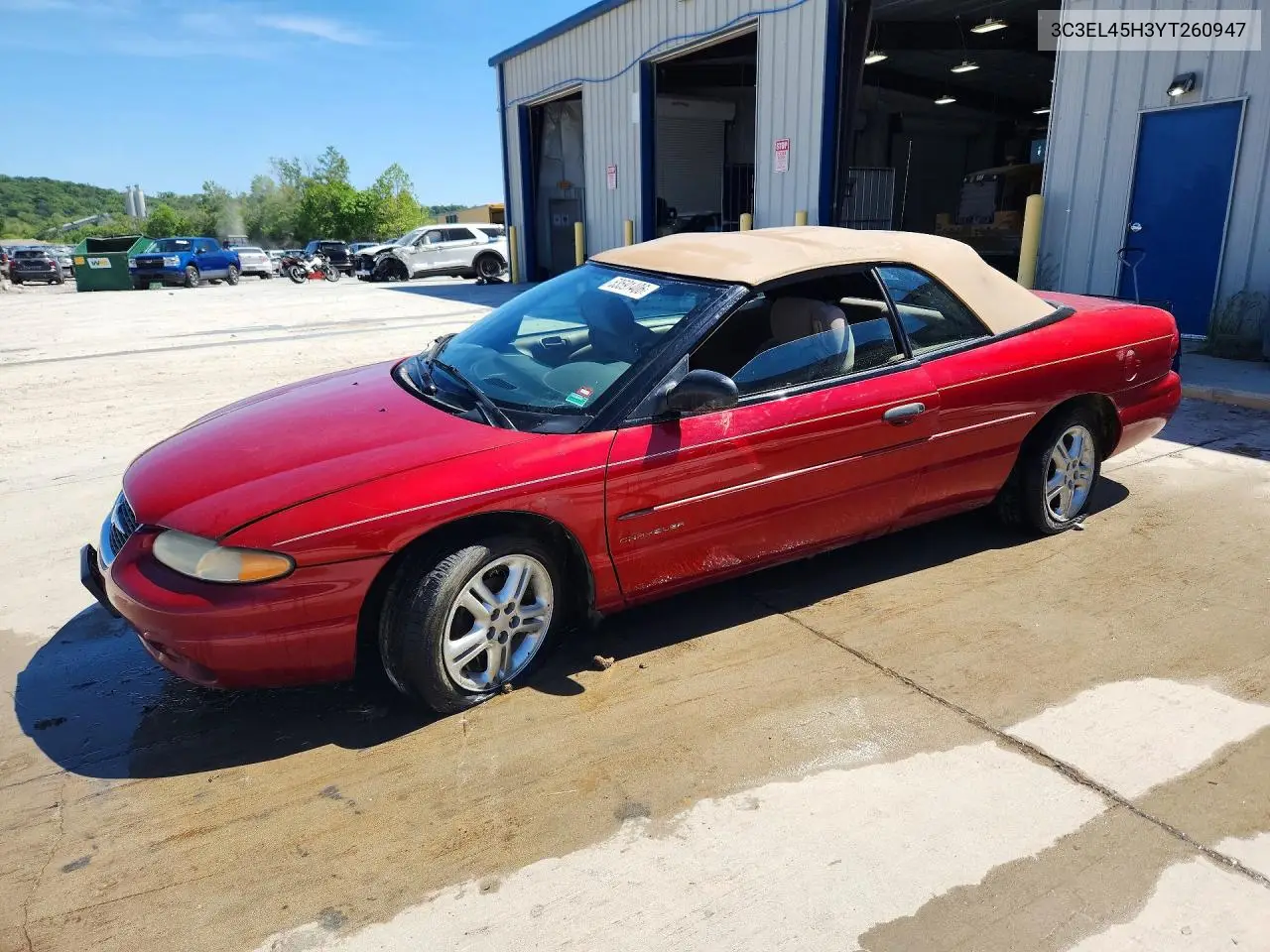 2000 Chrysler Sebring Jx VIN: 3C3EL45H3YT260947 Lot: 53591406