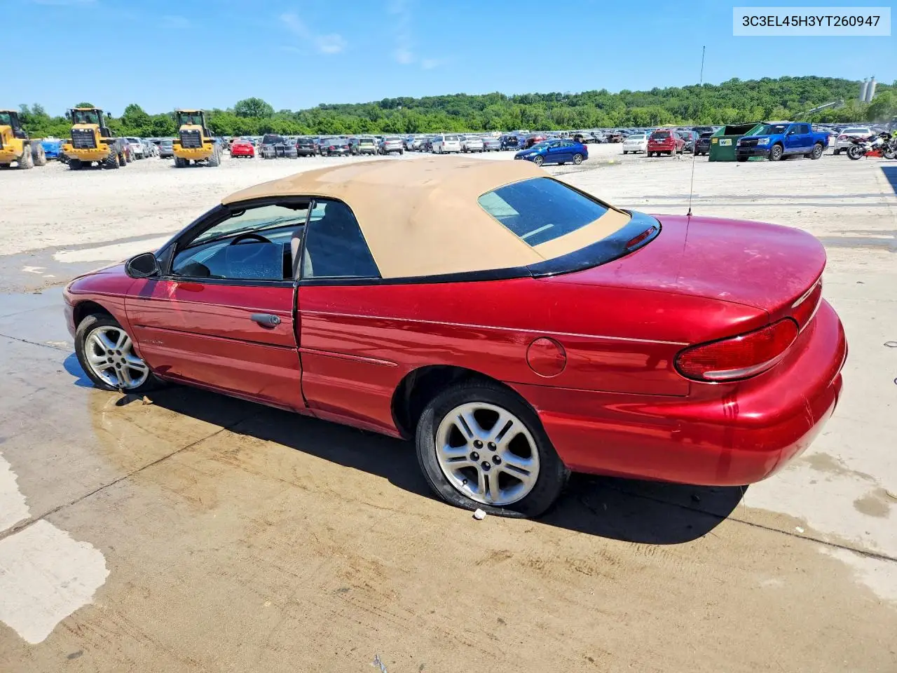2000 Chrysler Sebring Jx VIN: 3C3EL45H3YT260947 Lot: 53591406