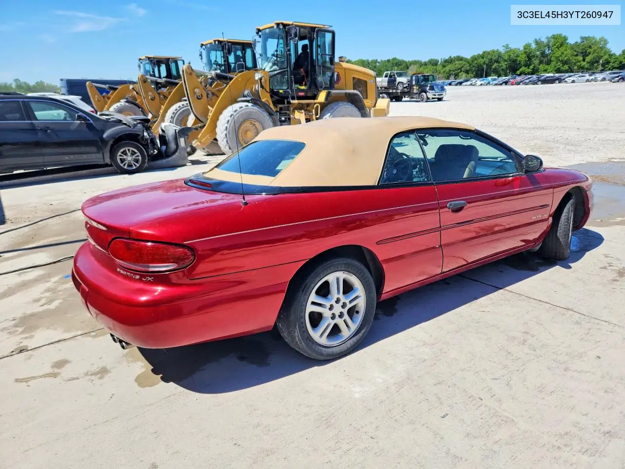 2000 Chrysler Sebring Jx VIN: 3C3EL45H3YT260947 Lot: 53591406