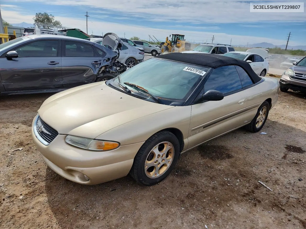 2000 Chrysler Sebring Jxi VIN: 3C3EL55H6YT239807 Lot: 54437916