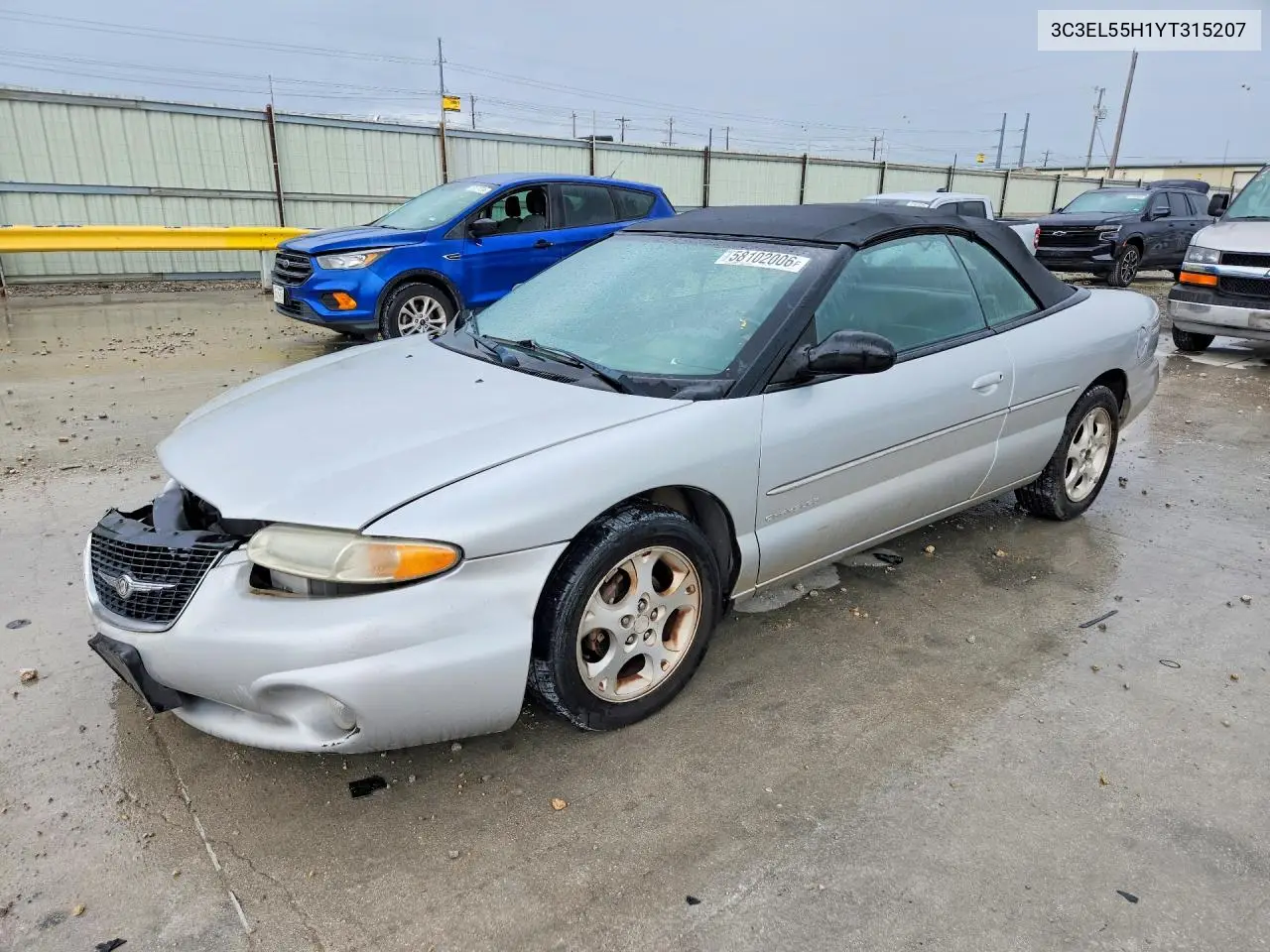 2000 Chrysler Sebring Jxi VIN: 3C3EL55H1YT315207 Lot: 58102006