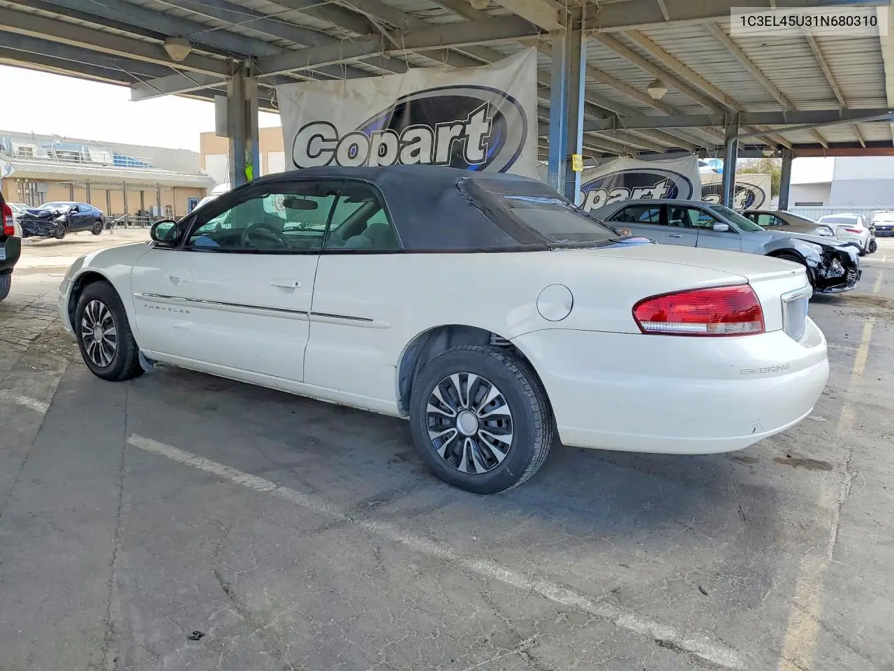 2001 Chrysler Sebring Lx VIN: 1C3EL45U31N680310 Lot: 55062616