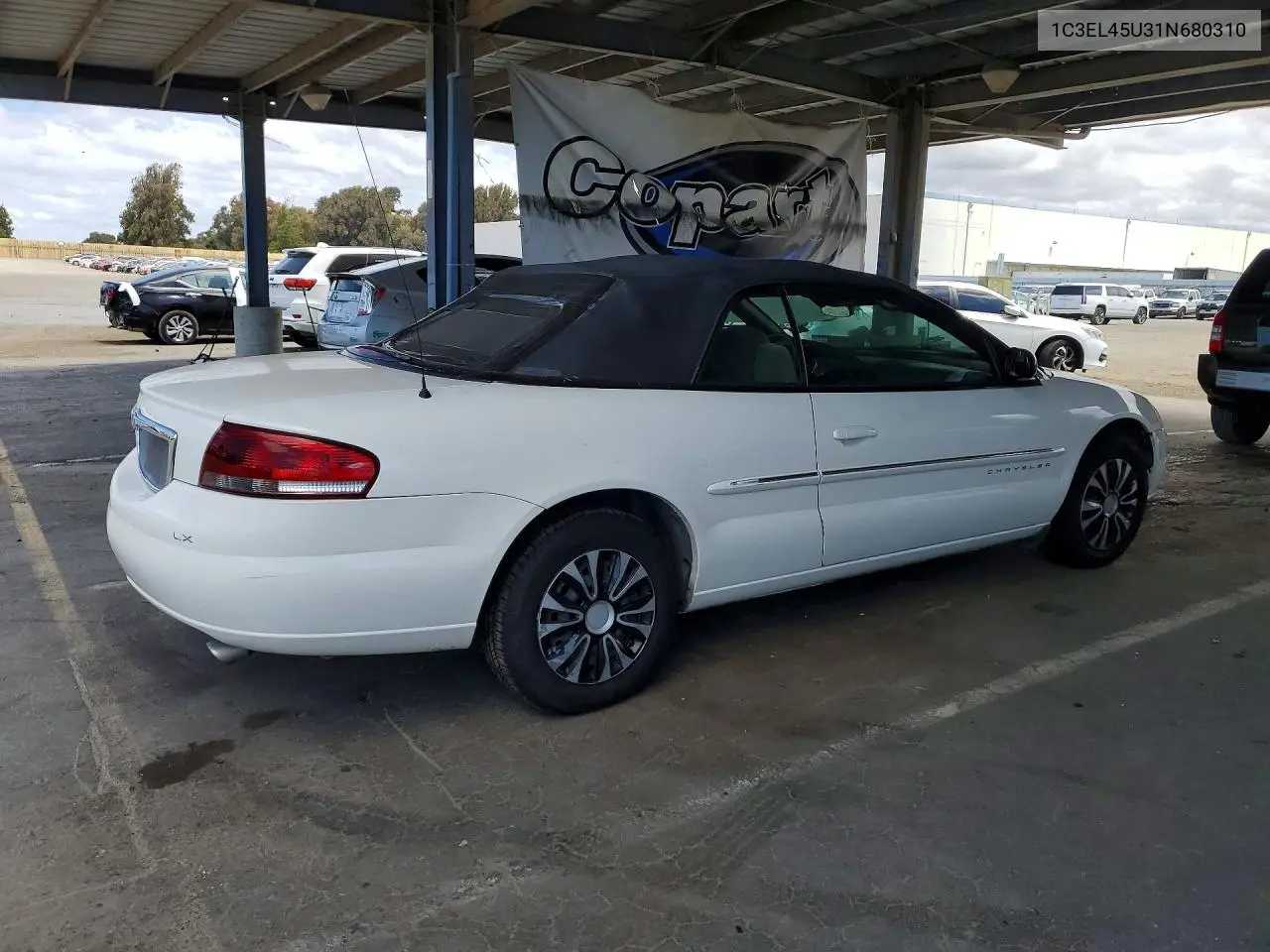 2001 Chrysler Sebring Lx VIN: 1C3EL45U31N680310 Lot: 55062616