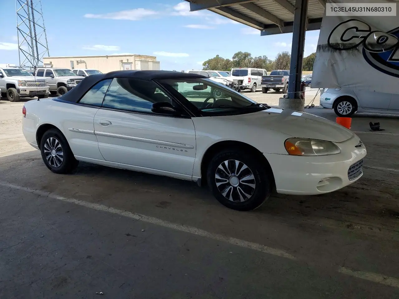 2001 Chrysler Sebring Lx VIN: 1C3EL45U31N680310 Lot: 55062616