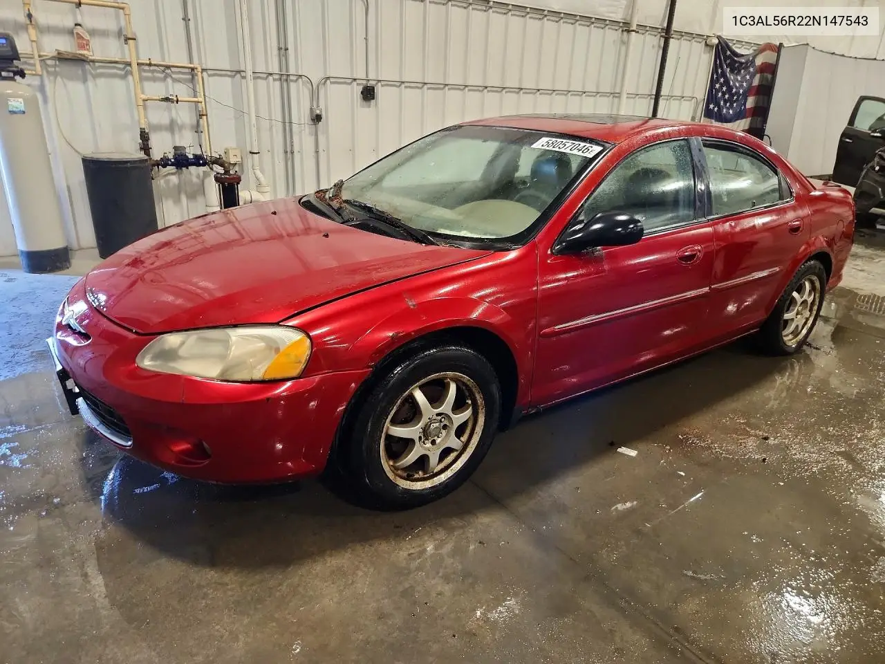 2002 Chrysler Sebring Lxi VIN: 1C3AL56R22N147543 Lot: 58057046