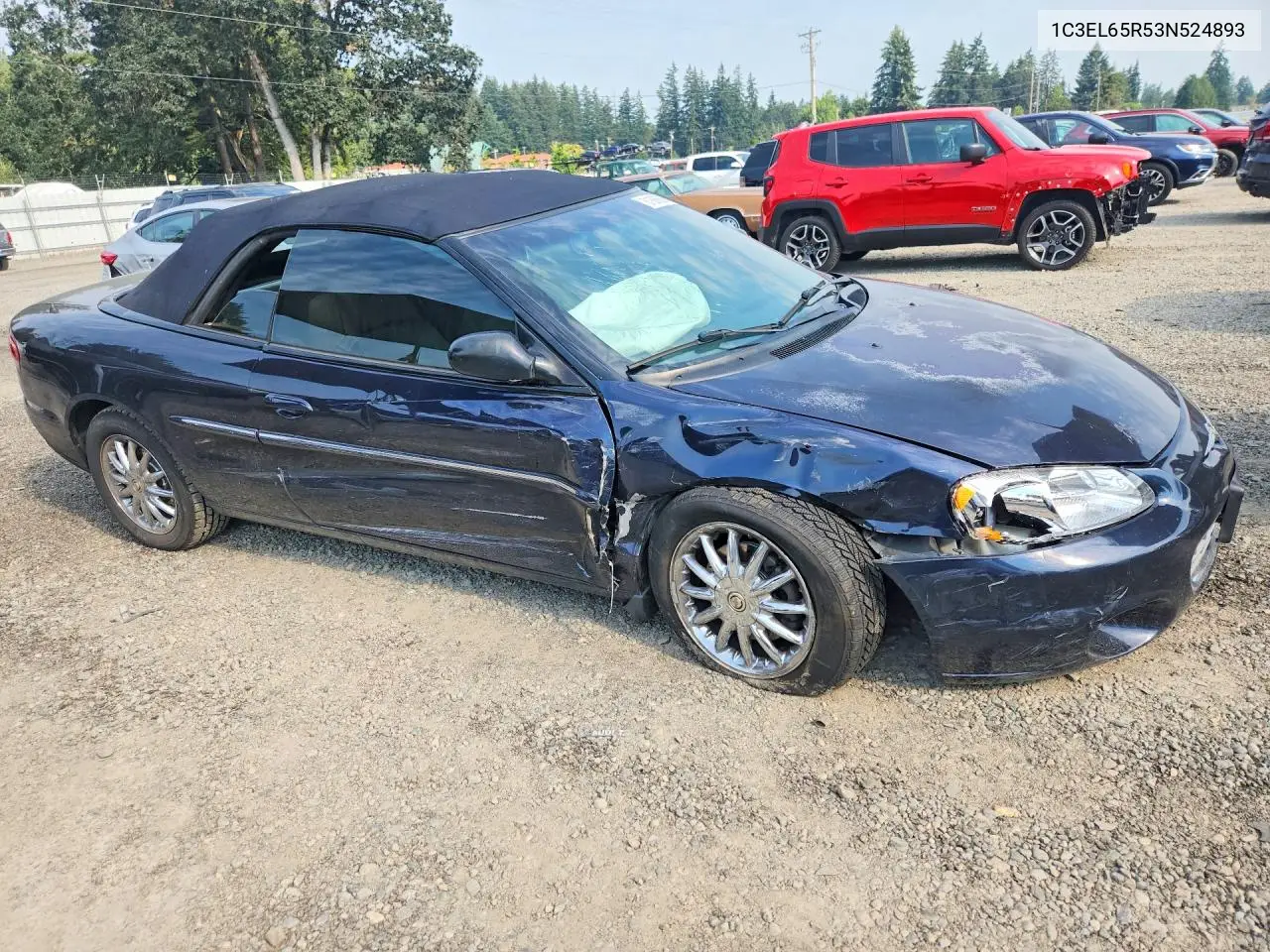 2003 Chrysler Sebring Limited VIN: 1C3EL65R53N524893 Lot: 61886606