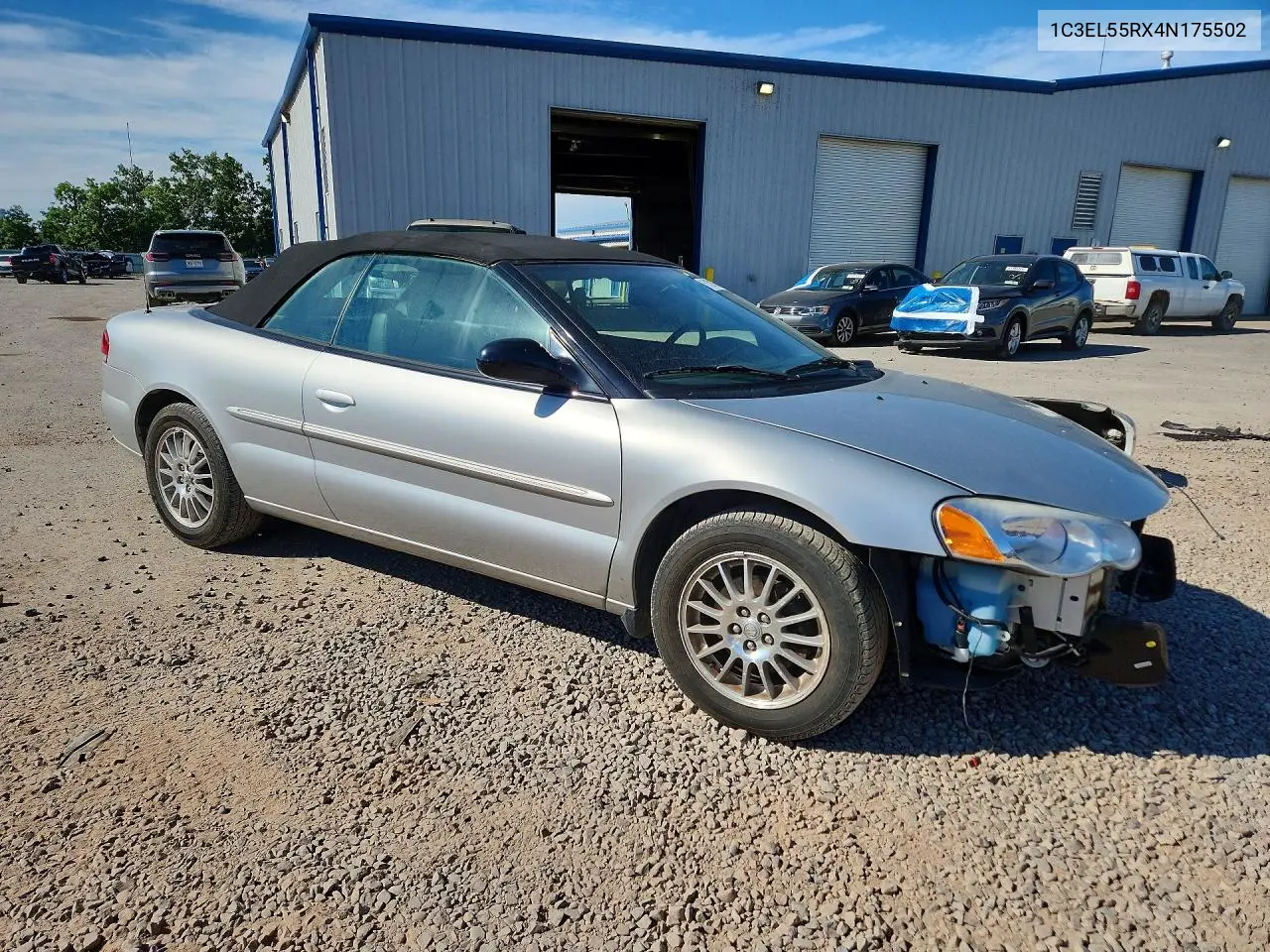 2004 Chrysler Sebring Lxi VIN: 1C3EL55RX4N175502 Lot: 61391876
