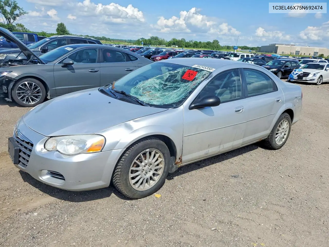 2005 Chrysler Sebring VIN: 1C3EL46X75N692474 Lot: 56245356