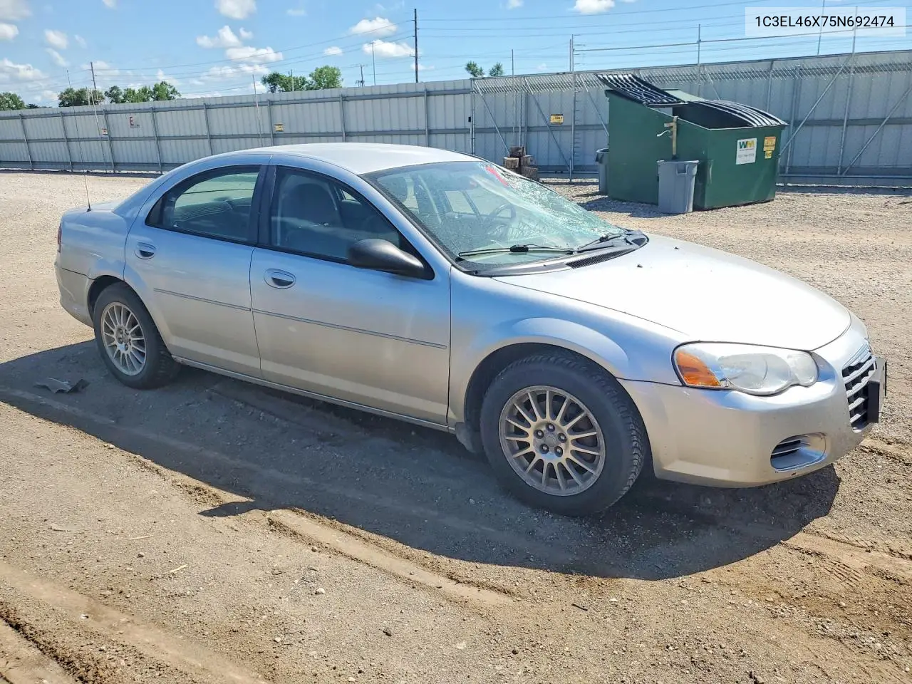 2005 Chrysler Sebring VIN: 1C3EL46X75N692474 Lot: 56245356