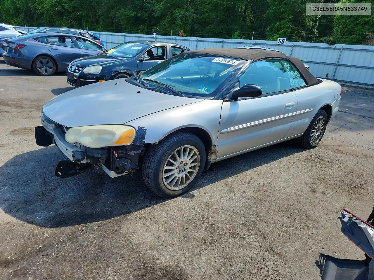 2005 Chrysler Sebring Touring VIN: 1C3EL55RX5N633749 Lot: 77248815