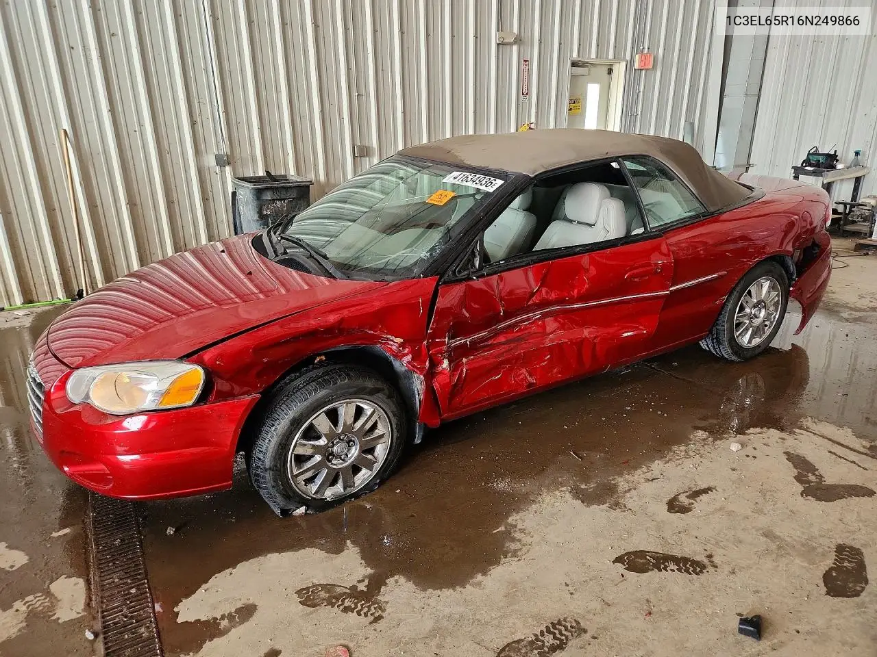 2006 Chrysler Sebring Limited VIN: 1C3EL65R16N249866 Lot: 41634936