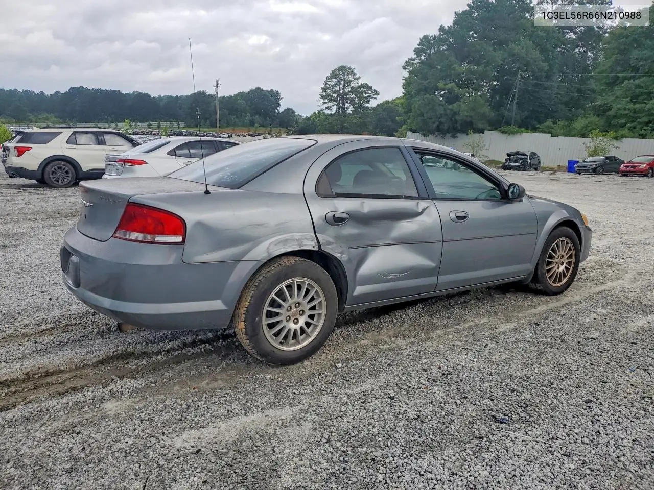 2006 Chrysler Sebring Touring VIN: 1C3EL56R66N210988 Lot: 57879656